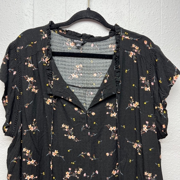 Buffalo Womens Top 2X Floral Cottagecore Gardencore Fairy Relaxed Flowy Garden - Picture 3 of 11